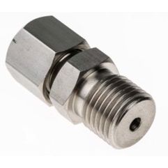 RS PRO 1/4" BSPP Quetschverschraubung Stecker - Ideal für Thermoelemente und PRT-Sonden