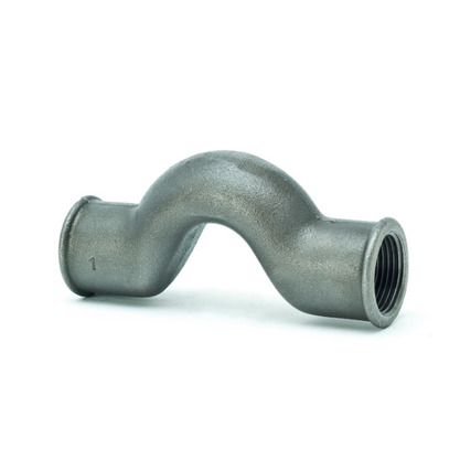 Überspringbogen 1 1/4" - 2 Muffen Temperguss schwarz - #85