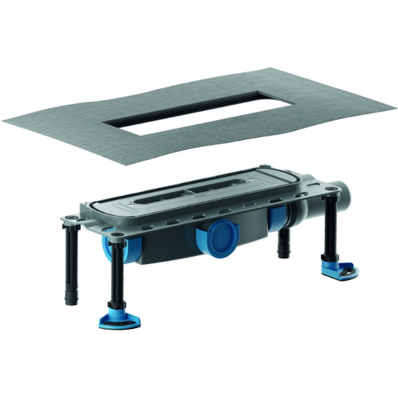 DALLMER DALLFLEX Ablaufgehäuse mit seitlichem Ablaufstutzen DN 40 - Bauhöhe: 65 mm