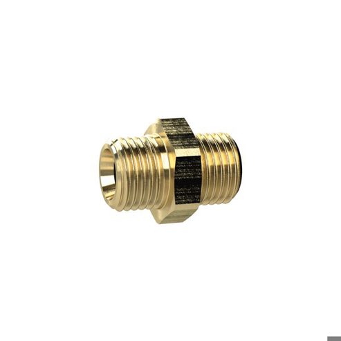 Doppelgewindenippel - zylindrisch - G 1 1/2 a. - SW 55 - Messing - Druckluft Doppelnippel